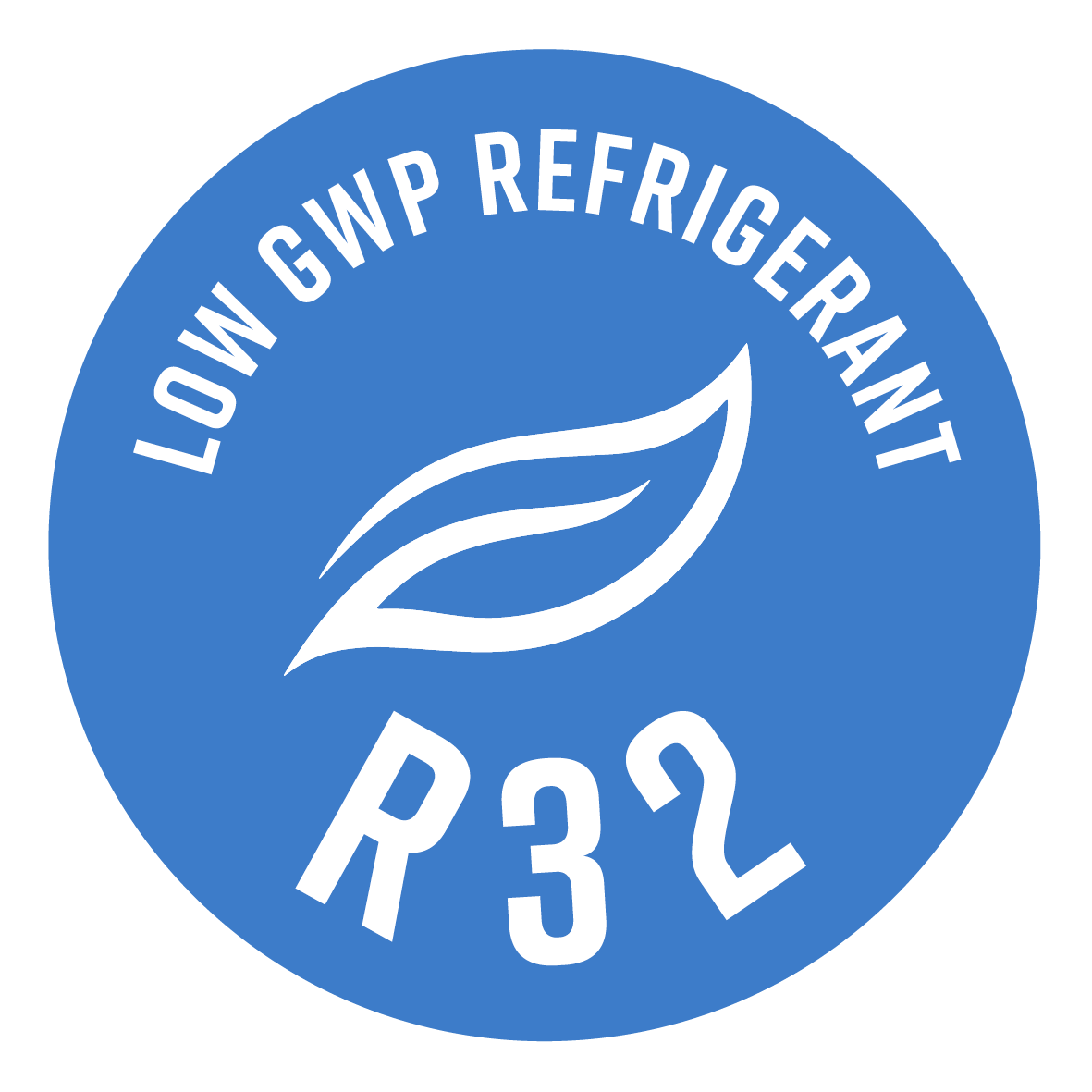 En los tamaños hasta 10 kW, utiliza el refrigerante
R32, caracterizado por una mayor eficiencia y un
efecto invernadero reducido en casi el 70% (respecto
al R410A).